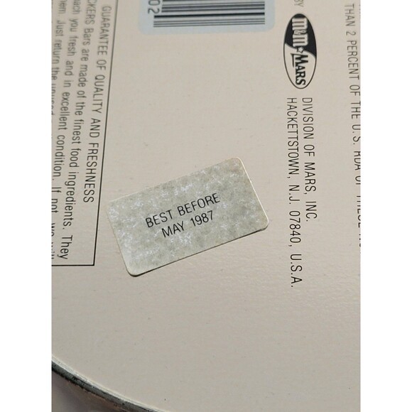 Vintage Snickers Snack Bars Mars Metal 1987 Tin Can Canister - Picture 5 of 6